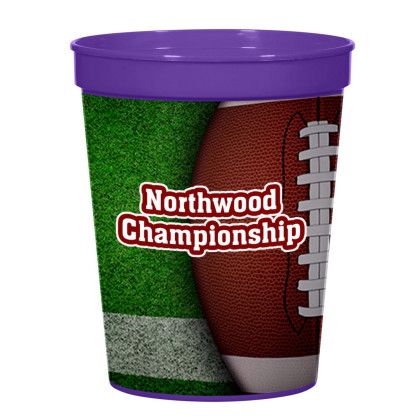 Custom 16 oz. Full Color Big Game Stadium Cup - Purple Custom 16 oz. Full Color Big Game Stadium Cup - Purple
