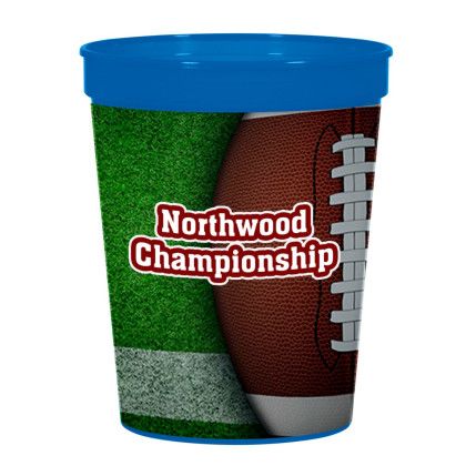 Custom 16 oz. Full Color Big Game Stadium Cup - Translucent blue Custom 16 oz. Full Color Big Game Stadium Cup - Translucent blue