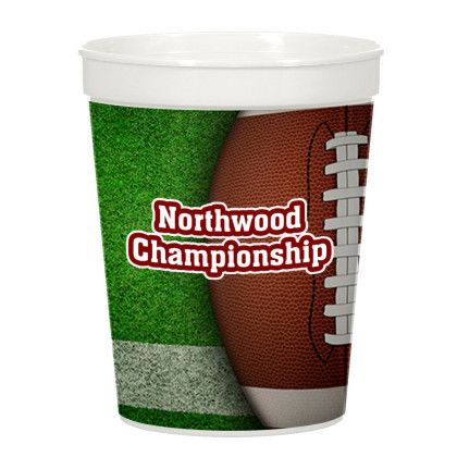 Custom 16 oz. Full Color Big Game Stadium Cup - White Custom 16 oz. Full Color Big Game Stadium Cup - White