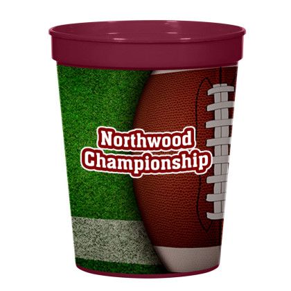 Custom 16 oz. Full Color Big Game Stadium Cup - Maroon Custom 16 oz. Full Color Big Game Stadium Cup - Maroon