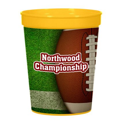 Custom 16 oz. Full Color Big Game Stadium Cup - Yellow Custom 16 oz. Full Color Big Game Stadium Cup - Yellow