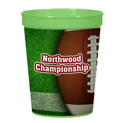 Custom 16 oz. Full Color Big Game Stadium Cup - Neon green Custom 16 oz. Full Color Big Game Stadium Cup - Neon green