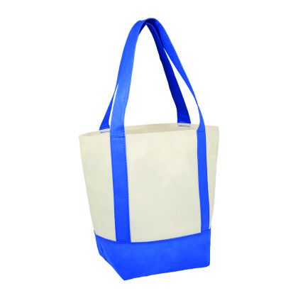 Custom Lighthouse Mini Non-Woven Tote - Royal Side View 