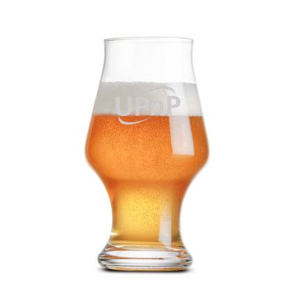 Custom Hanover Beer Glass - Deep Etch - Clear