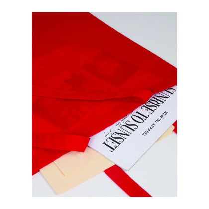 Custom Carolina 4 oz Organic Cotton Tote - Red Lifestyle View Custom Carolina 4 oz Organic Cotton Tote - Red Lifestyle View