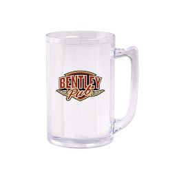 16 oz Plastic Fluted Beer Mug with Handle 16 oz Plastic Fluted Beer Mug with Handle