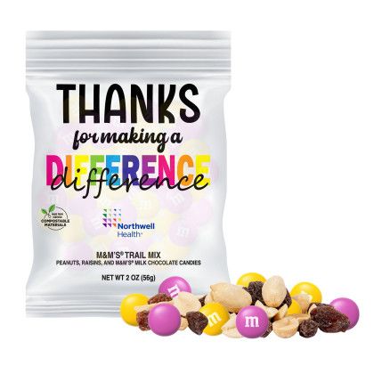 Custom 2oz Employee Thanks Color Choice M&M's Trail Mix Custom 2oz Employee Thanks Color Choice M&M's Trail Mix