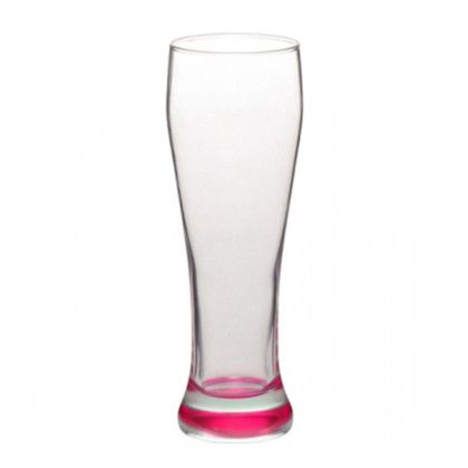 Custom Ravik Pilsner Glasses - 19 oz. - Color Bottom - Pink