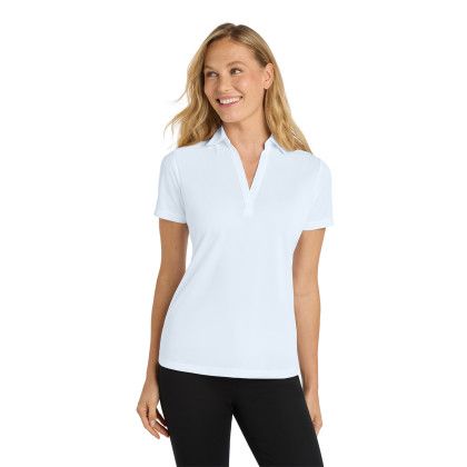 Custom Port Authority Women's Silk Touch Performance Polo - White 