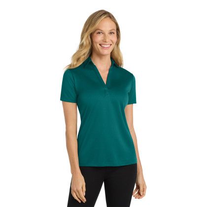 Custom Port Authority Women's Silk Touch Performance Polo - Teal Green