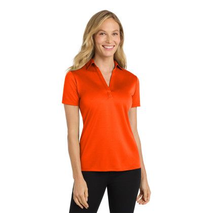 Custom Port Authority Women's Silk Touch Performance Polo - Neon Orange 