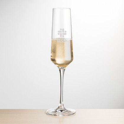 Custom Tucson Flute Glass - Deep Etch - 7.5 oz Custom Tucson Flute Glass - Deep Etch - 7.5 oz