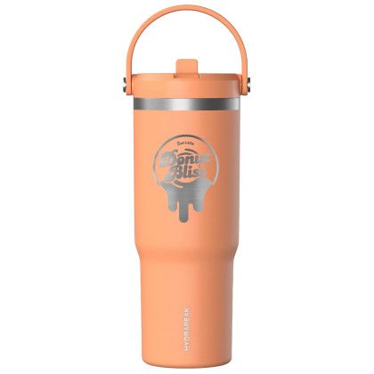 Custom 32 oz. Hydrapeak Insulated Stainless Travel Tumbler - Apricot Crush 