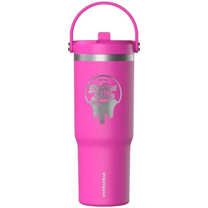 Custom 32 oz. Hydrapeak Insulated Stainless Travel Tumbler - Hot pink 