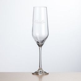 Custom Bengston Flute Glass - Deep Etch - 7.5 oz