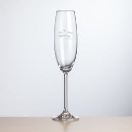 Custom Woodbridge Flute Glass - Deep Etch - 7.5 oz