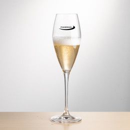 Custom Santiago Flute Glass - Deep Etch - 9 oz