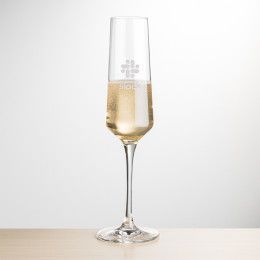 Custom Tucson Flute Glass - Deep Etch - 7.5 oz Custom Tucson Flute Glass - Deep Etch - 7.5 oz