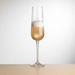 Custom Howden Flute Glass - Deep Etch - 7.5 oz Custom Howden Flute Glass - Deep Etch - 7.5 oz