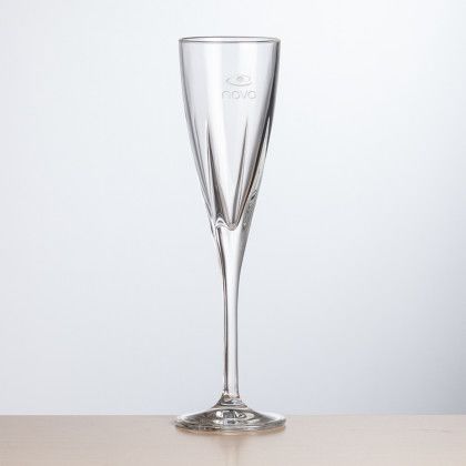 Custom Chesswood Flute Glass - Deep Etch - 6 oz