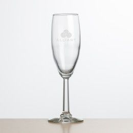 Custom Fairview Flute Glass - Deep Etch - 5.75 oz