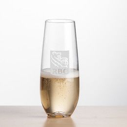 Custom Boston Stemless Flute Glass - Deep Etch - 7.5 oz Custom Boston Stemless Flute Glass - Deep Etch - 7.5 oz