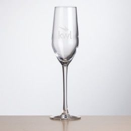 Custom Lethbridge Flute Glass - Deep Etch - 5.75 oz 