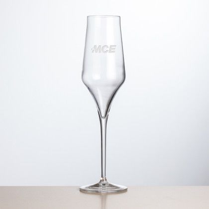 Custom Lanyon Flute Glass - Deep Etch - 8 oz