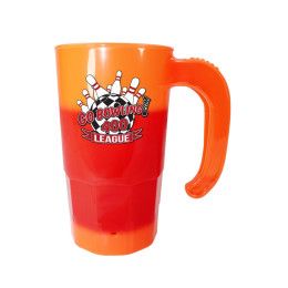 Custom Mood 20 oz. Stackable Beer Stein (2 Side), Full Color Digital - Orange/Tropical Red