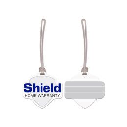 Custom USA-Made Custom Vinyl Luggage Tag - White