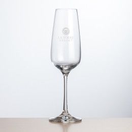 Custom Avondale Flute Glass - Deep Etch - 6 oz