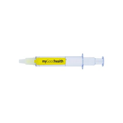 Custom Healthcare Syringe Highlighter - Yellow back 