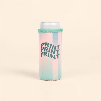 Custom Liam Neoprene for Slim Cans - Full Color Imprint - Front View 