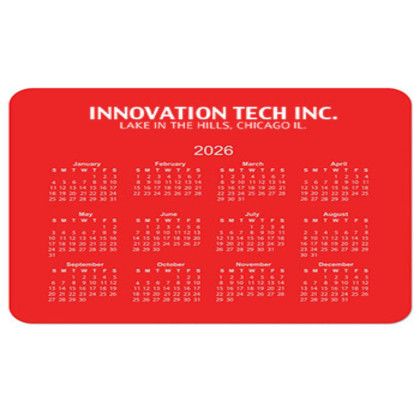 Custom Horizontal Calendar Mouse Pads - Red