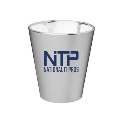 Custom 1.5 oz Plastic Standard Shot Glass - Silver