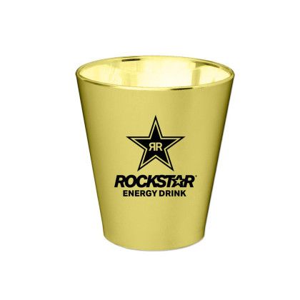 Custom 1.5 oz Plastic Standard Shot Glass - Gold