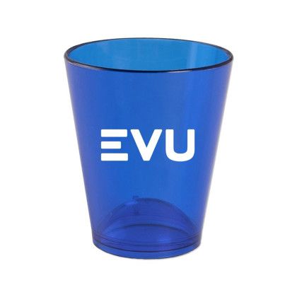 Custom 1.5 oz Plastic Standard Shot Glass - Blue