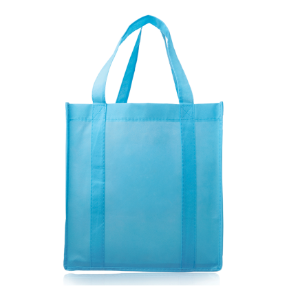 Custom Reusable Grocery Tote Bags - Sky blue Custom Reusable Grocery Tote Bags - Sky blue