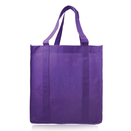 Custom Reusable Grocery Tote Bags - Purple Custom Reusable Grocery Tote Bags - Purple