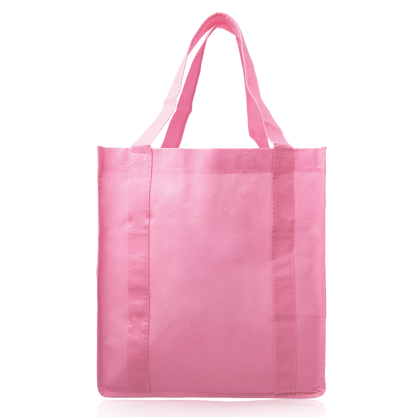 Custom Reusable Grocery Tote Bags - Pink Custom Reusable Grocery Tote Bags - Pink