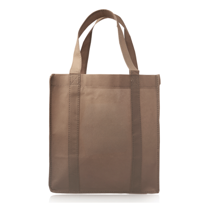 Custom Reusable Grocery Tote Bags - Khaki Custom Reusable Grocery Tote Bags - Khaki