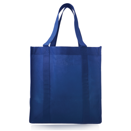 Custom Reusable Grocery Tote Bags - Blue Custom Reusable Grocery Tote Bags - Blue