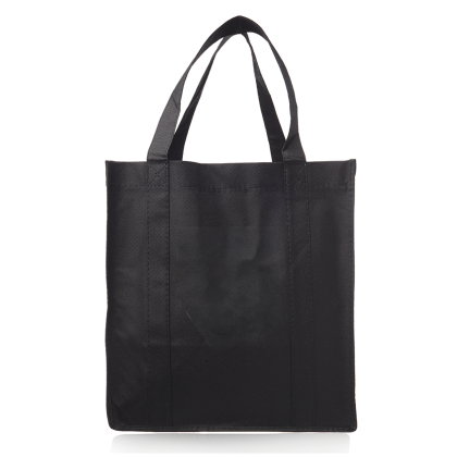 Custom Reusable Grocery Tote Bags - Black Custom Reusable Grocery Tote Bags - Black