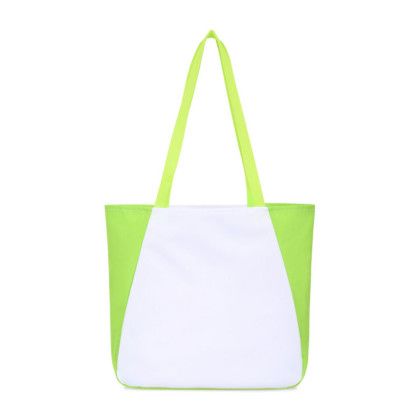 Custom Arlo Recycled rPET Tote - Lime Green - Back view