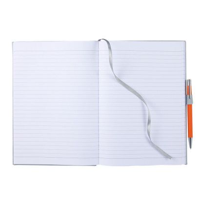 Custom Debossed 7 x 10 Morano Large Journal - Gray inside