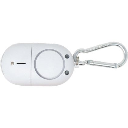 Custom AlertPod Personal Safety Alarm Key Chain - White Back View