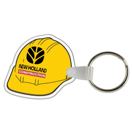 Custom Hard Hat Shaped USA Made Vinyl Keychain