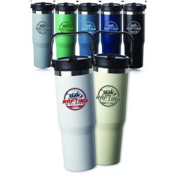 Custom Bayview 30 oz. Stainless Steel Travel Mug with Plastic Liner - All color