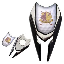 Custom Tribal Divot Tool With Ball Marker - Black