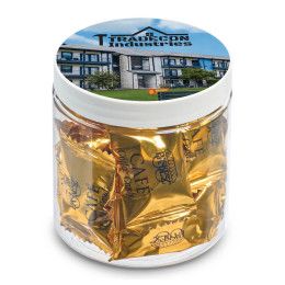 Custom 8 oz Jar of Individually Wrapped Coffee Candy